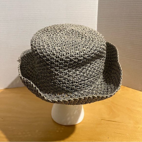 Adventurer Straw Hat Women’s One Size Blue Grey - Picture 4 of 8